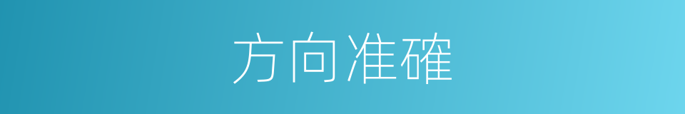 方向准確的同義詞