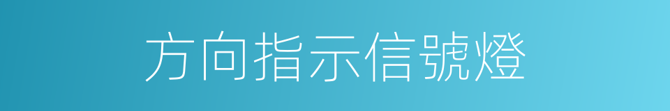 方向指示信號燈的同義詞