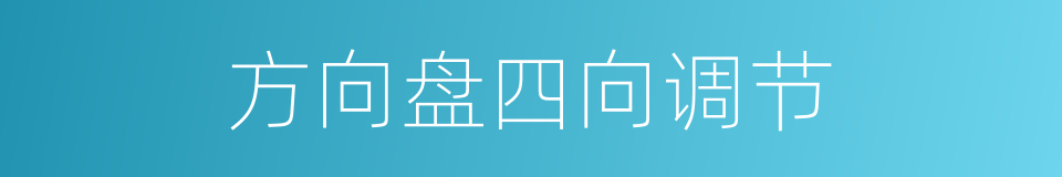 方向盘四向调节的同义词