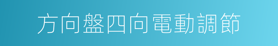 方向盤四向電動調節的同義詞