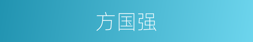 方国强的同义词