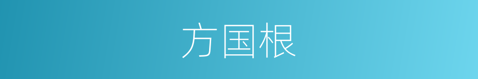 方国根的同义词