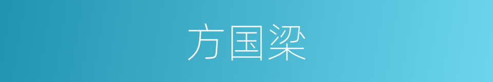 方国梁的同义词