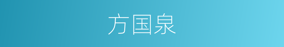 方国泉的同义词