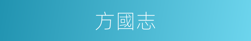 方國志的同義詞