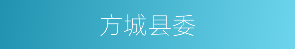 方城县委的同义词