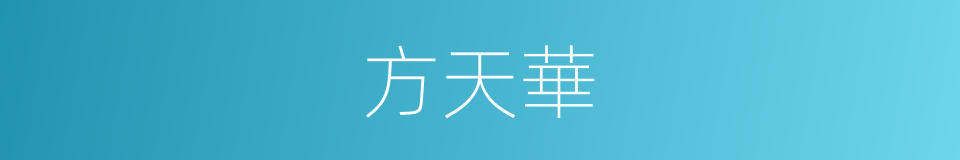 方天華的同義詞