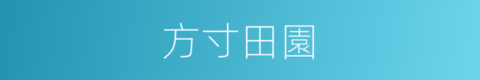 方寸田園的同義詞