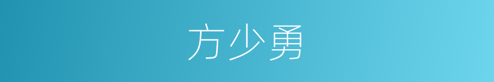 方少勇的同义词