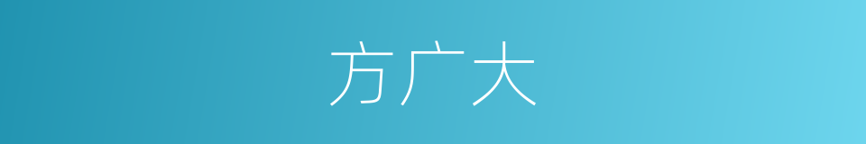 方广大的同义词