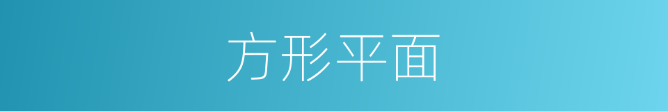 方形平面的同义词