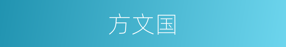 方文国的同义词