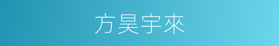 方昊宇來的同義詞