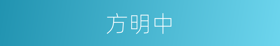 方明中的同义词
