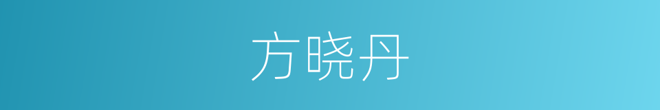 方晓丹的同义词