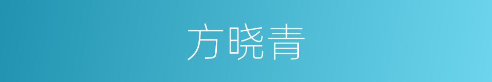 方晓青的同义词
