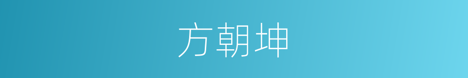 方朝坤的同义词