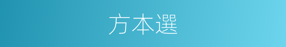 方本選的同義詞