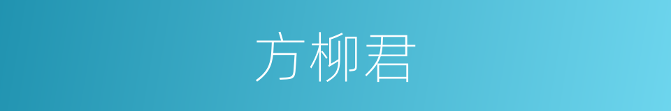 方柳君的同义词
