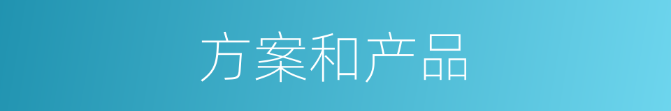 方案和产品的同义词