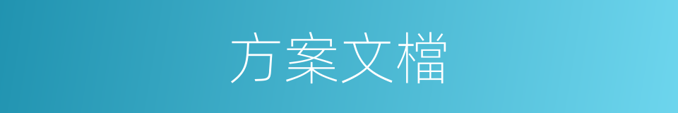 方案文檔的同義詞