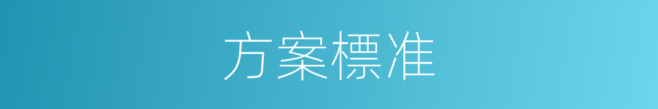 方案標准的同義詞