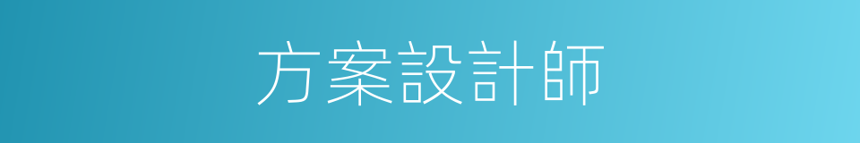 方案設計師的同義詞