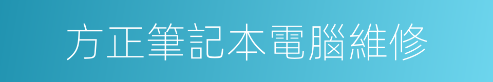 方正筆記本電腦維修的同義詞