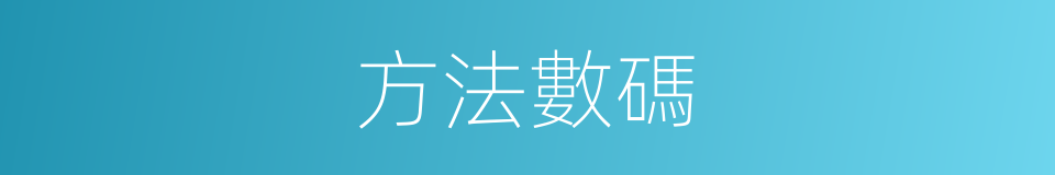 方法數碼的同義詞
