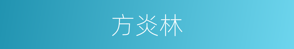 方炎林的同义词