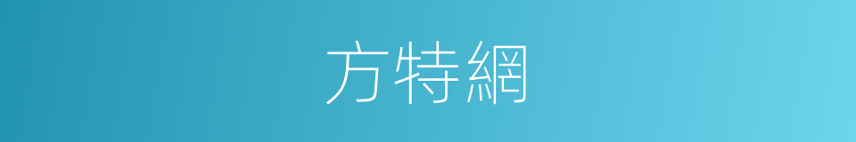 方特網的同義詞