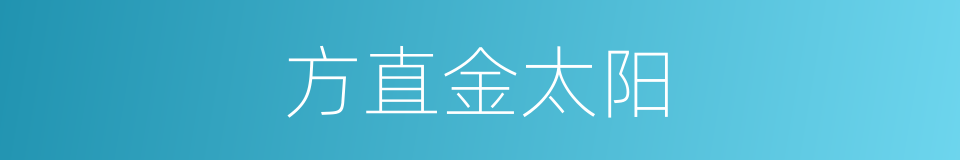 方直金太阳的同义词
