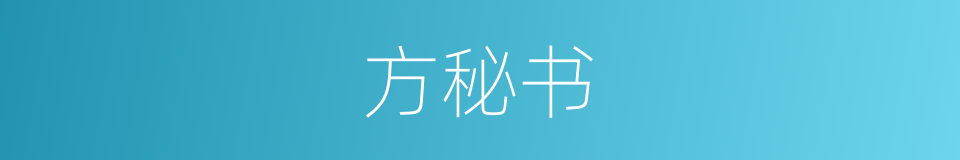 方秘书的同义词
