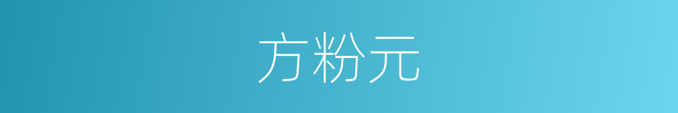 方粉元的同义词