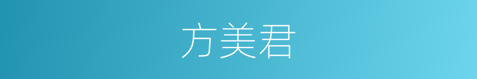 方美君的同义词