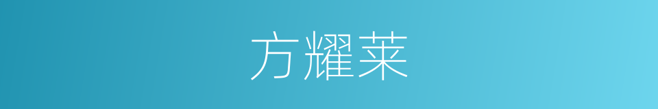 方耀莱的同义词