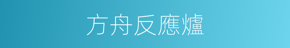 方舟反應爐的同義詞