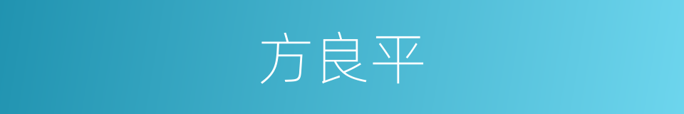 方良平的同义词