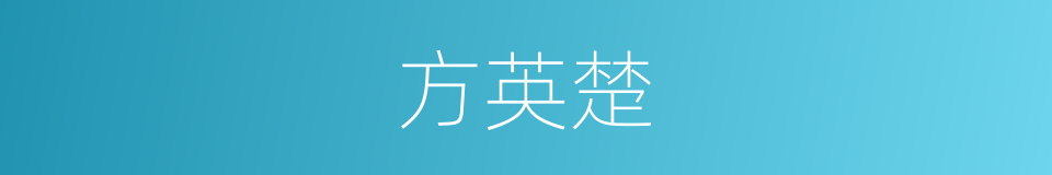 方英楚的同义词