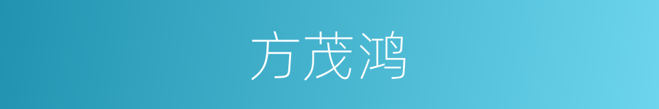 方茂鸿的同义词