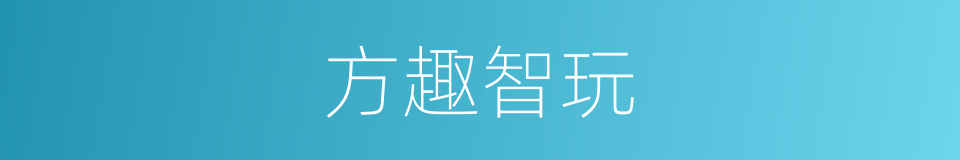 方趣智玩的同义词