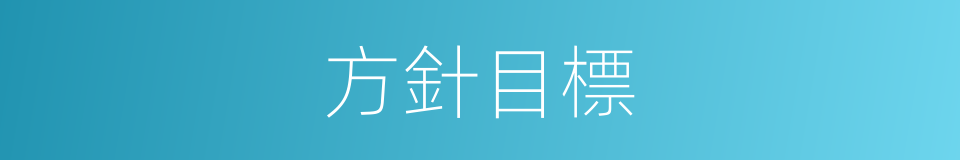 方針目標的同義詞