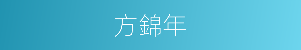 方錦年的同義詞