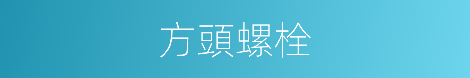 方頭螺栓的同義詞