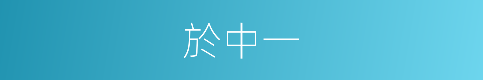 於中一的同義詞