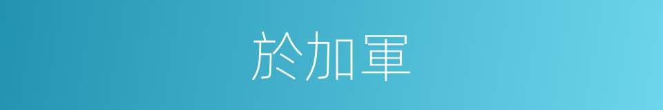 於加軍的同義詞