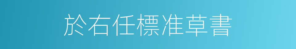 於右任標准草書的同義詞