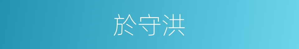 於守洪的同義詞