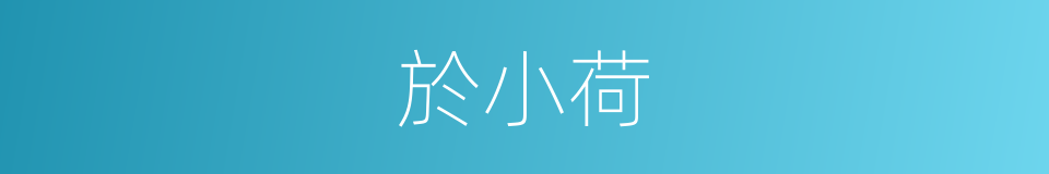 於小荷的同義詞