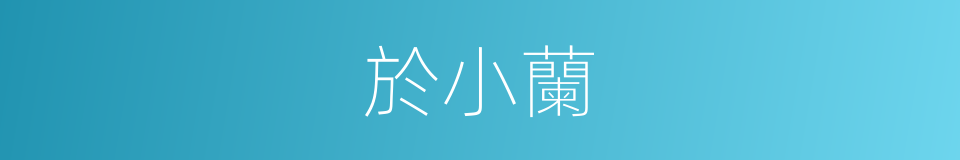 於小蘭的同義詞